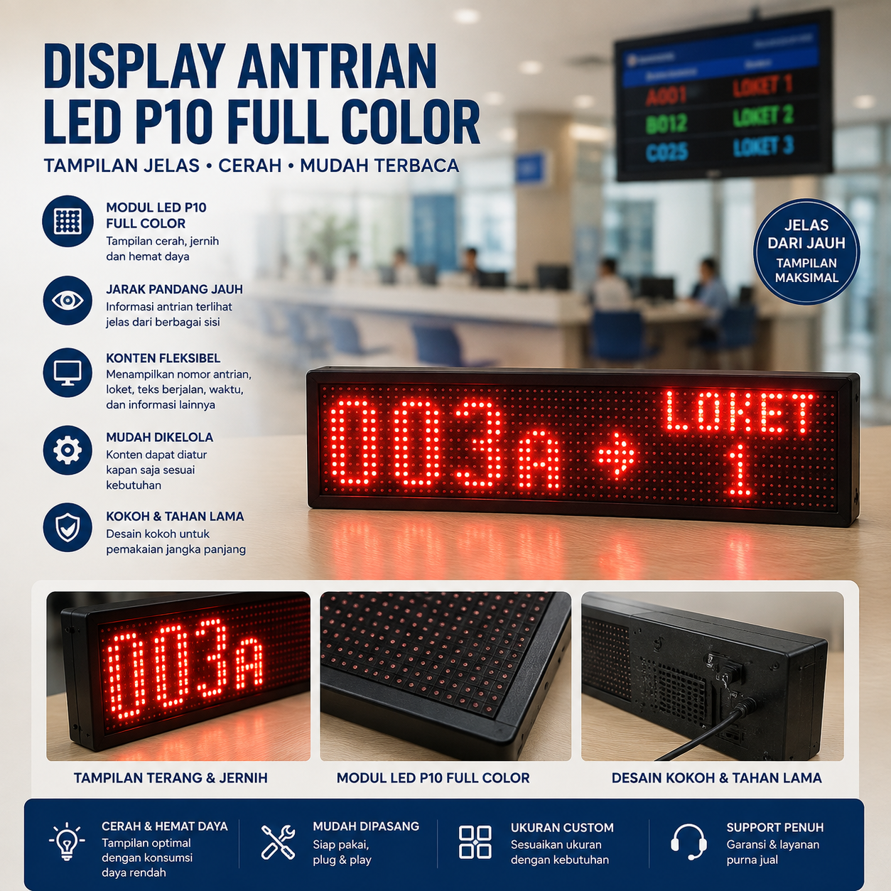 Mesin antrian Stand Alone (tanpa pc) Wireles